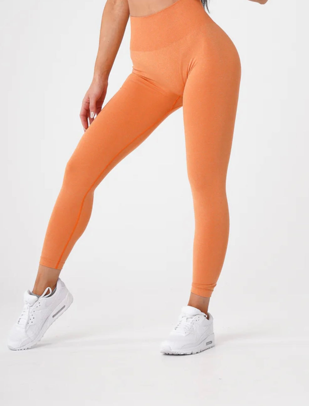 Sunset Orange Seamless Curve Leggings